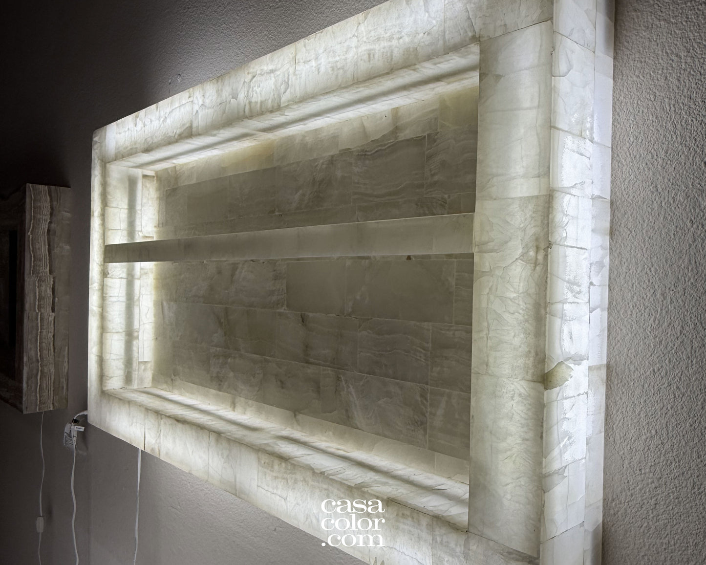 Large White Onyx Mosaic Bar