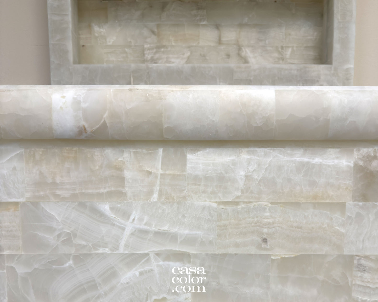 Large White Onyx Mosaic Bar