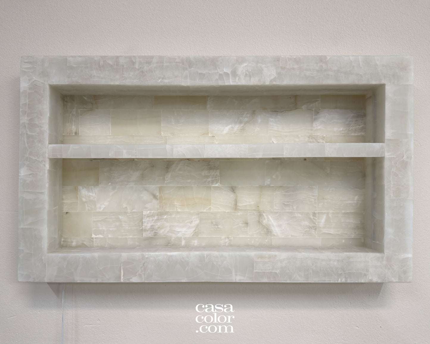 Large White Onyx Mosaic Bar