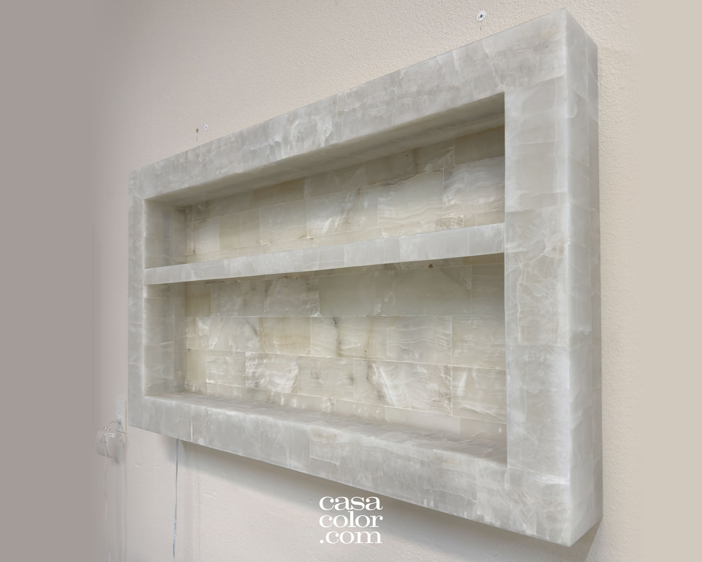 Large White Onyx Mosaic Bar