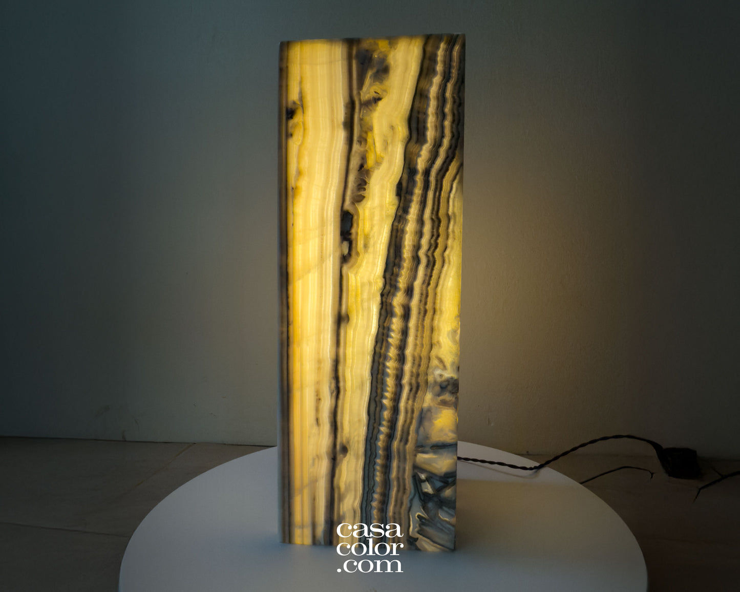 Zebra Onyx Lamp