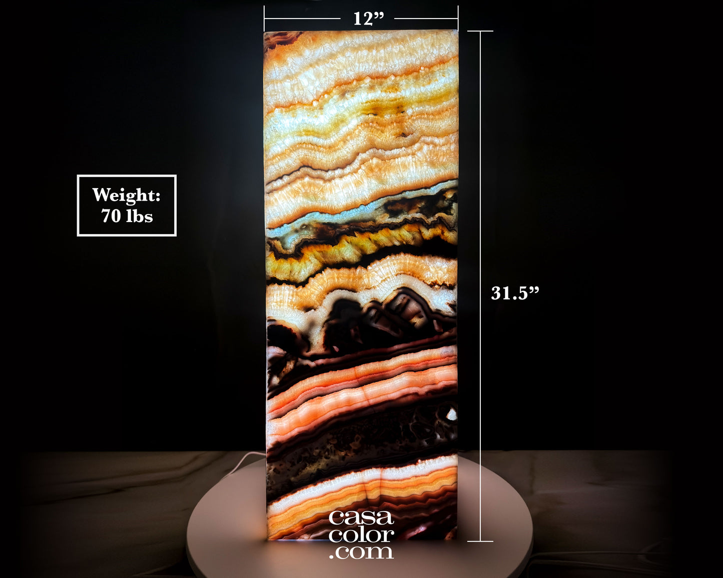 Onyx Serpentine Tower 31.5"x 12"