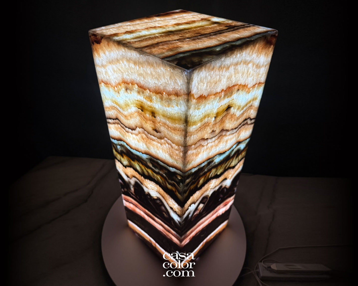 Onyx Serpentine Tower 31.5"x 12"