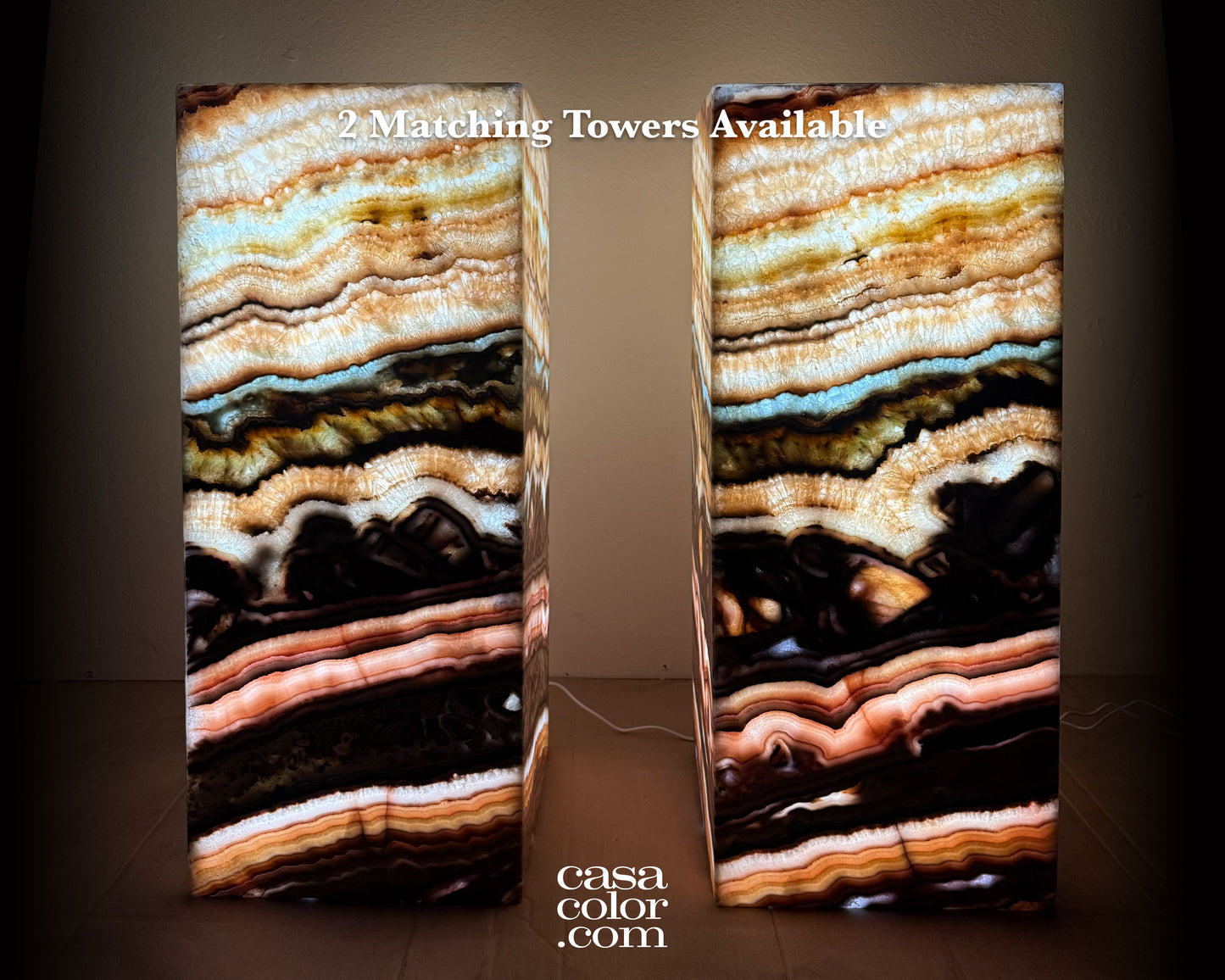 Onyx Serpentine Tower 31.5"x 12"