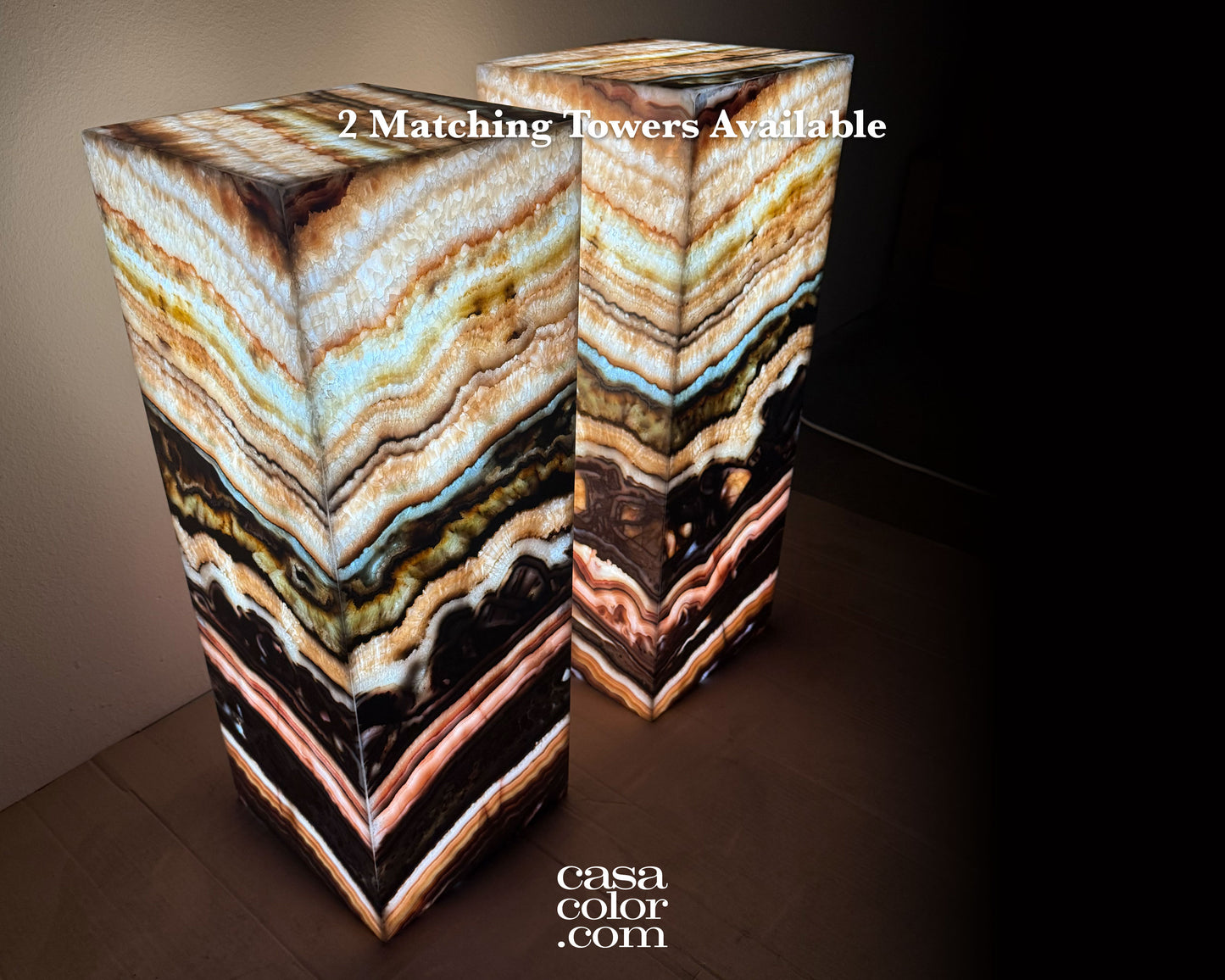 Onyx Serpentine Tower 31.5"x 12"