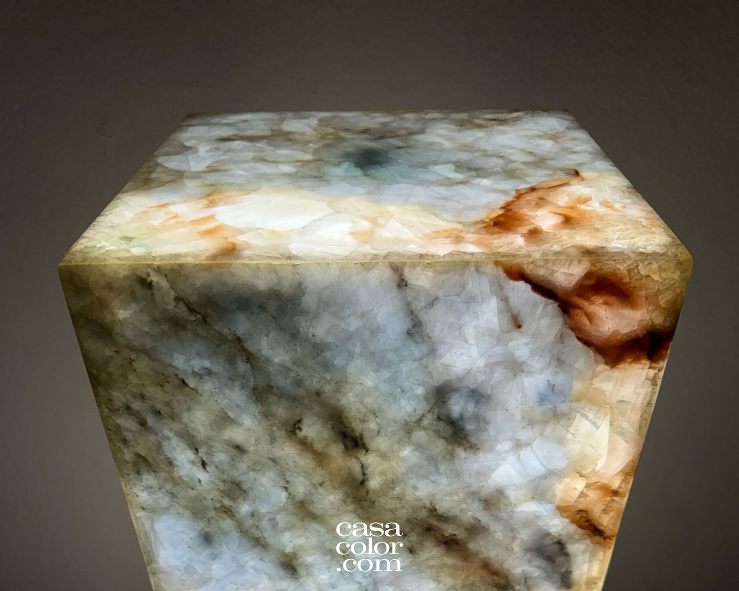 Tall Blue Ice Onyx Tower 39.5"