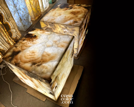 Set of 2 Onyx Side Coffee Tables