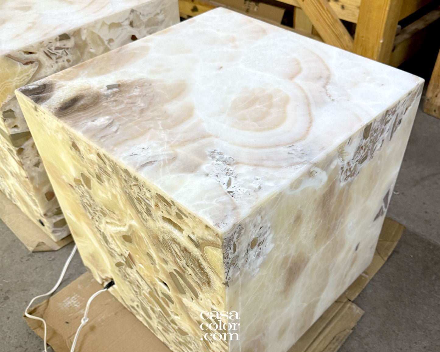 Set of 2 Onyx Side Coffee Tables