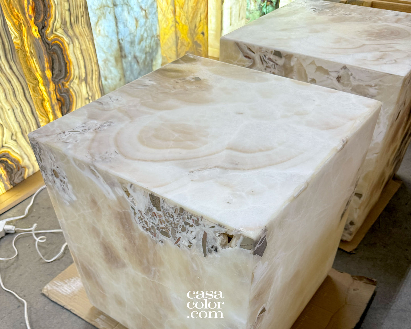 Set of 2 Onyx Side Coffee Tables