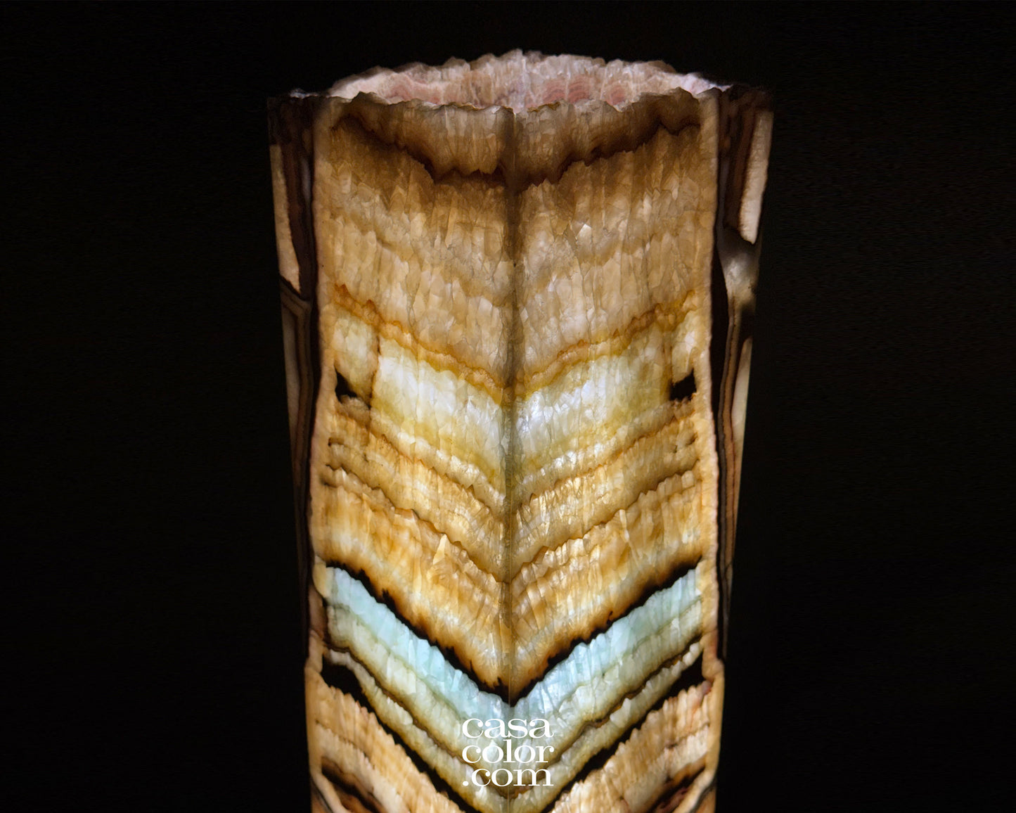 Beautiful Onyx Serpentine Tower 33.5"