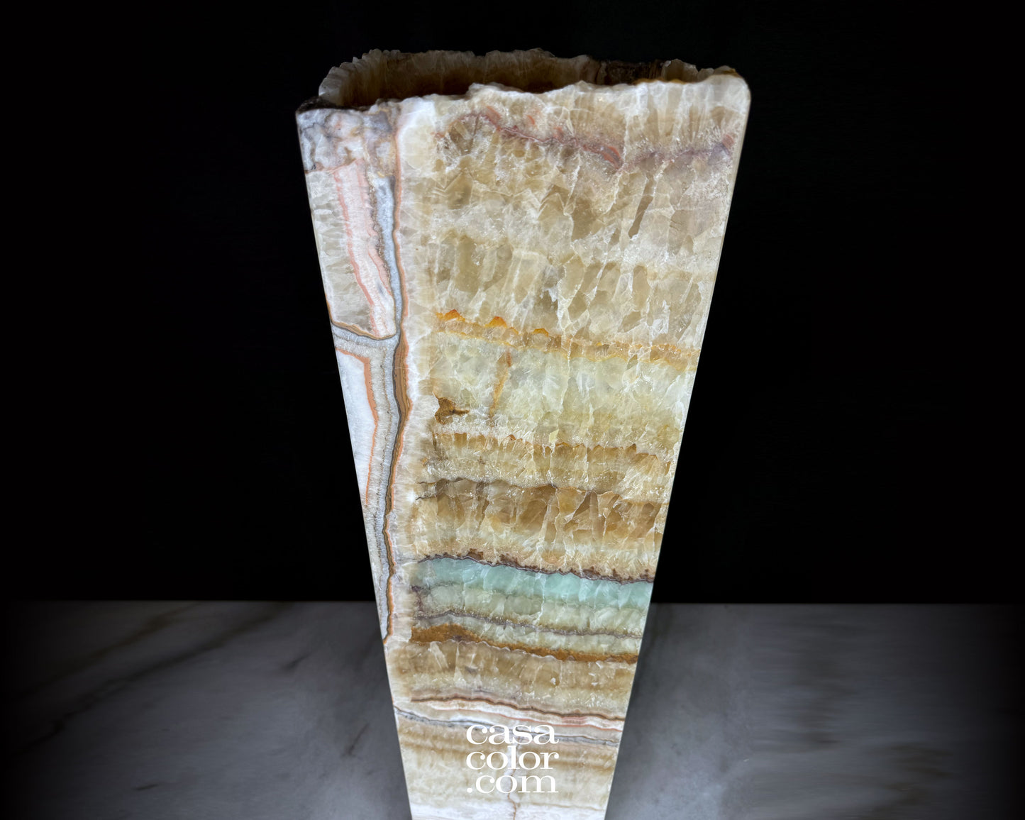 Beautiful Onyx Serpentine Tower 33.5"