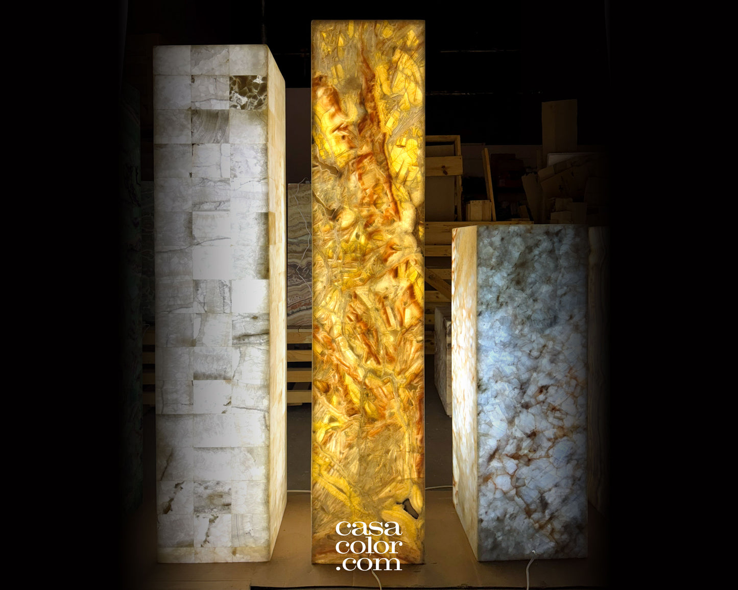 Super Tall Golden Onyx Tower 63"