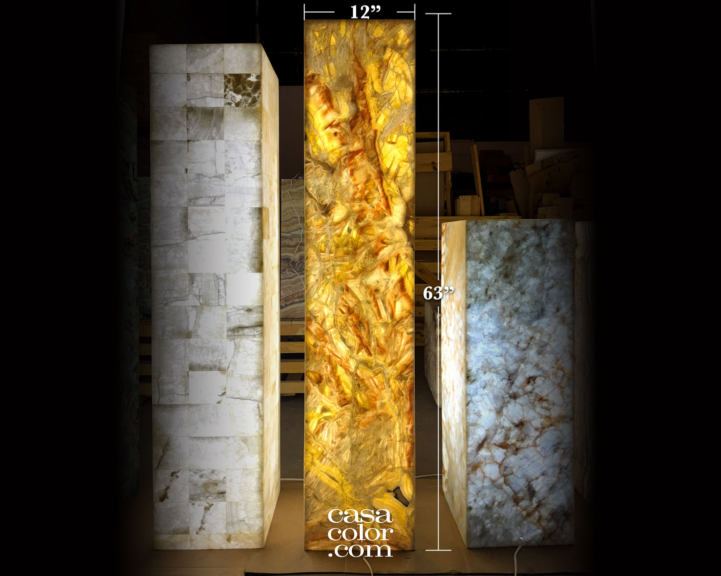 Super Tall Golden Onyx Tower 63"