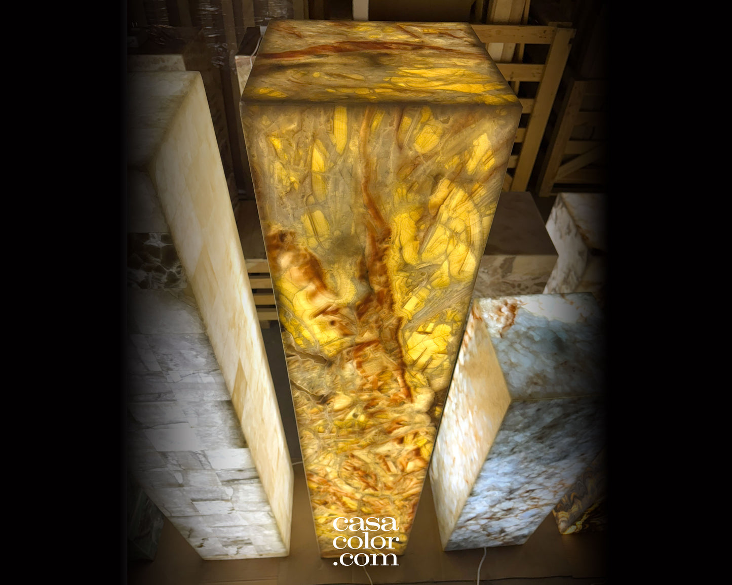 Super Tall Golden Onyx Tower 63"