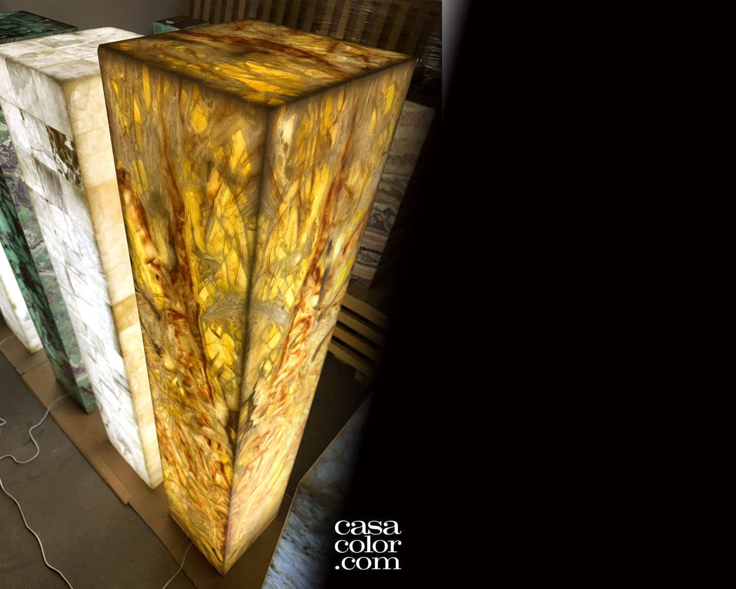 Super Tall Golden Onyx Tower 63"