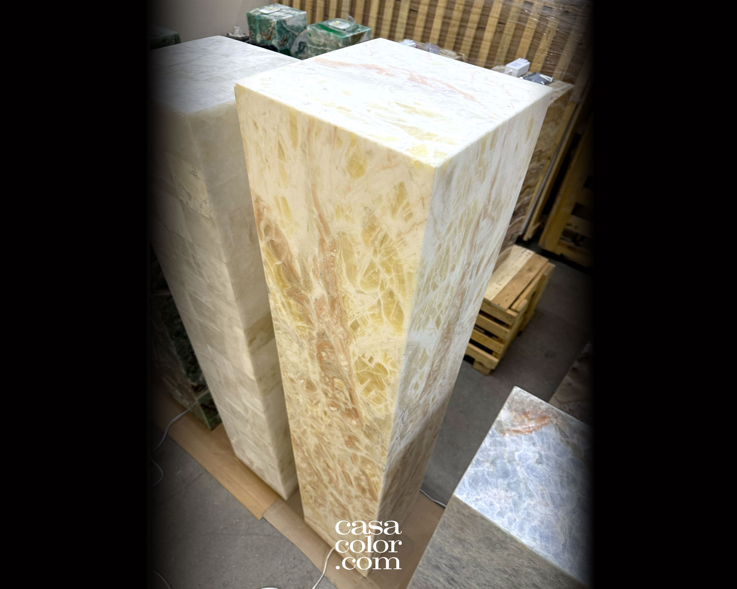 Super Tall Golden Onyx Tower 63"