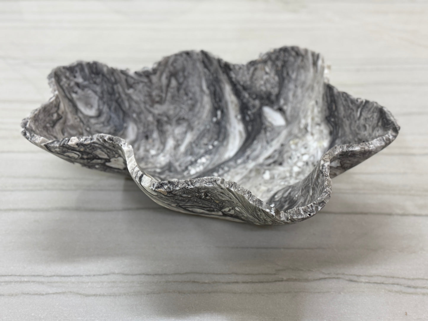 Black/White Onyx Bowl. Center Table Piece.