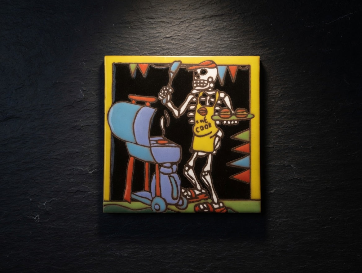 Bbq Decorative tile. Dia De Muertos tile