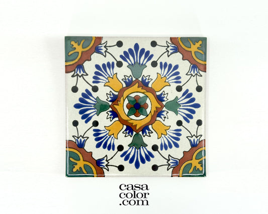 6"x6" Decorative Hand-Painted Tile. Glossy Finish. Outdoor/Indoor Tile