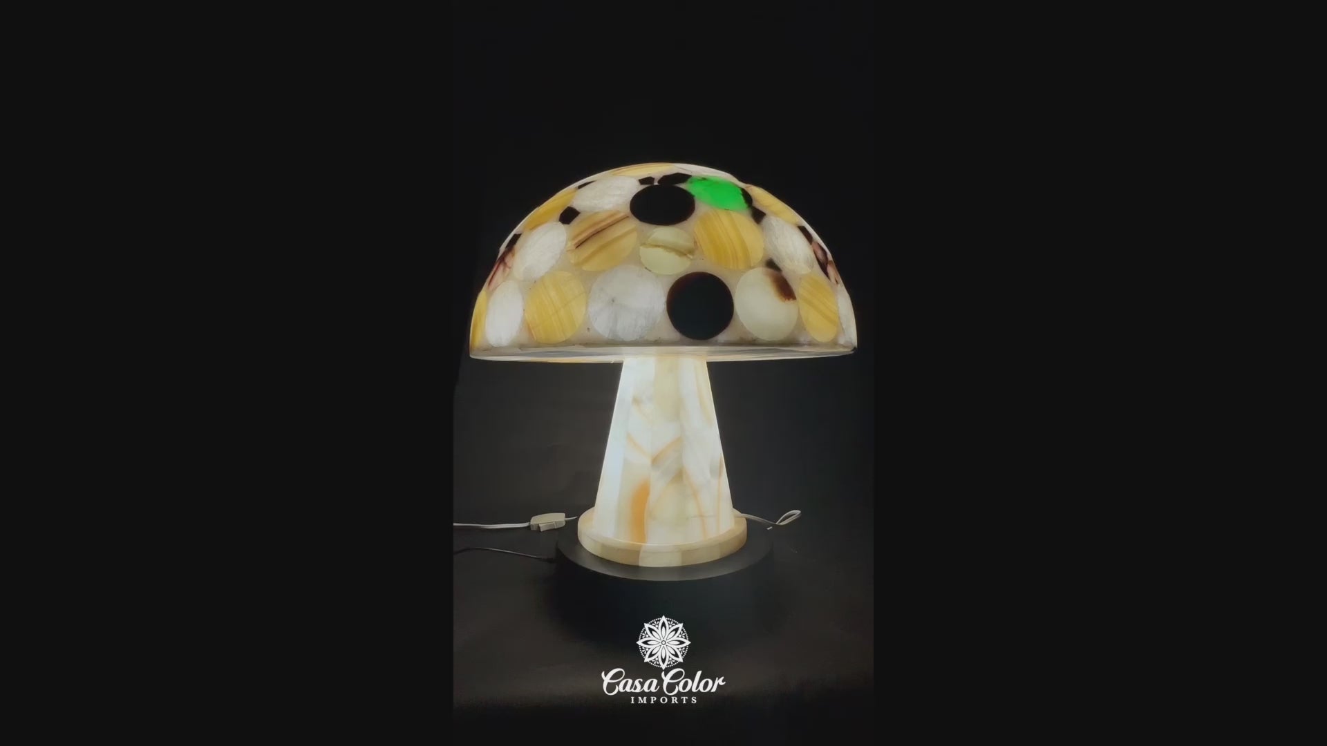 Jumbo Handmade Onyx Mushroom Lamp. 20