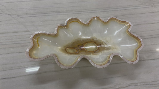 Nacar Onyx Caramel Bottom Bowl